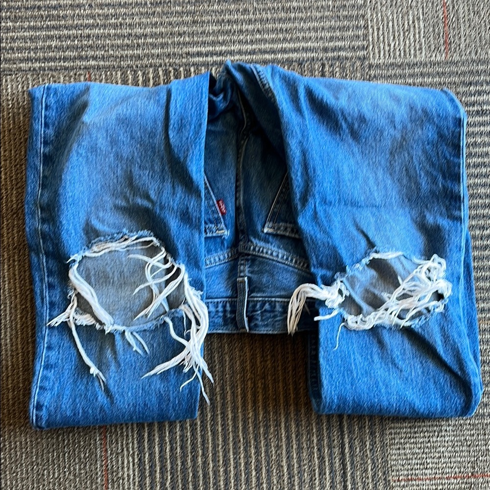 Levi's Blue Low Pro Straight Jeans Style - Picture 3 of 4